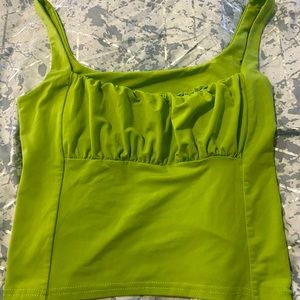 Lime green crop tank top